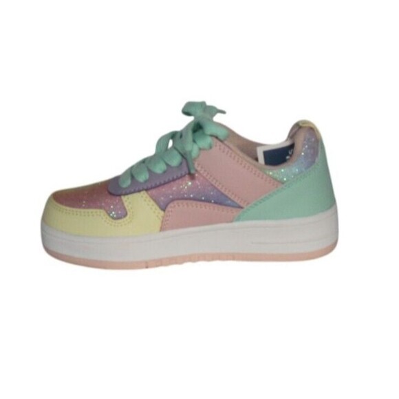 Link Rexx 02K Little Girl's Lace Up Low Top Sneakers Size 12 Pink/Mint NIB - Picture 5 of 9